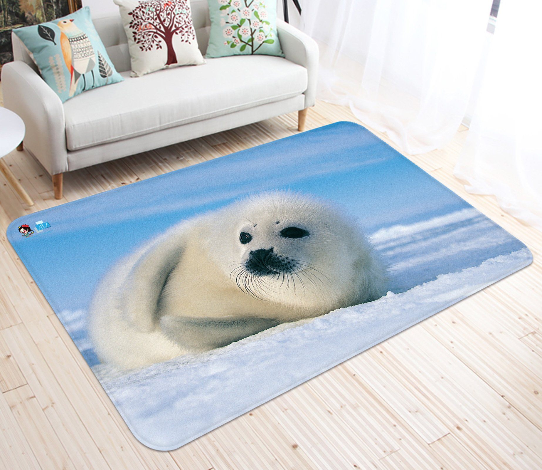 3D Sea Lions 6389 Non Slip Rug Mat Mat AJ Creativity Home 