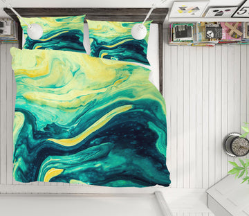 3D Green Texture 60065 Bed Pillowcases Quilt