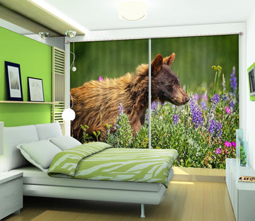 3D Bear Cub 043 Kathy Barefield Curtain Curtains Drapes Curtains AJ Creativity Home 