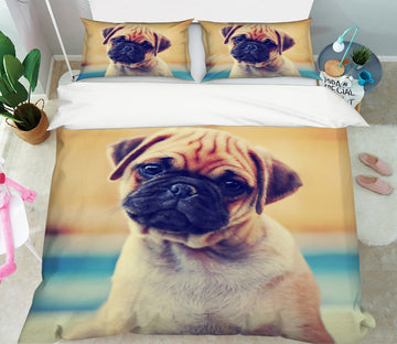 3D Pug Dog 15025 Bed Pillowcases Quilt