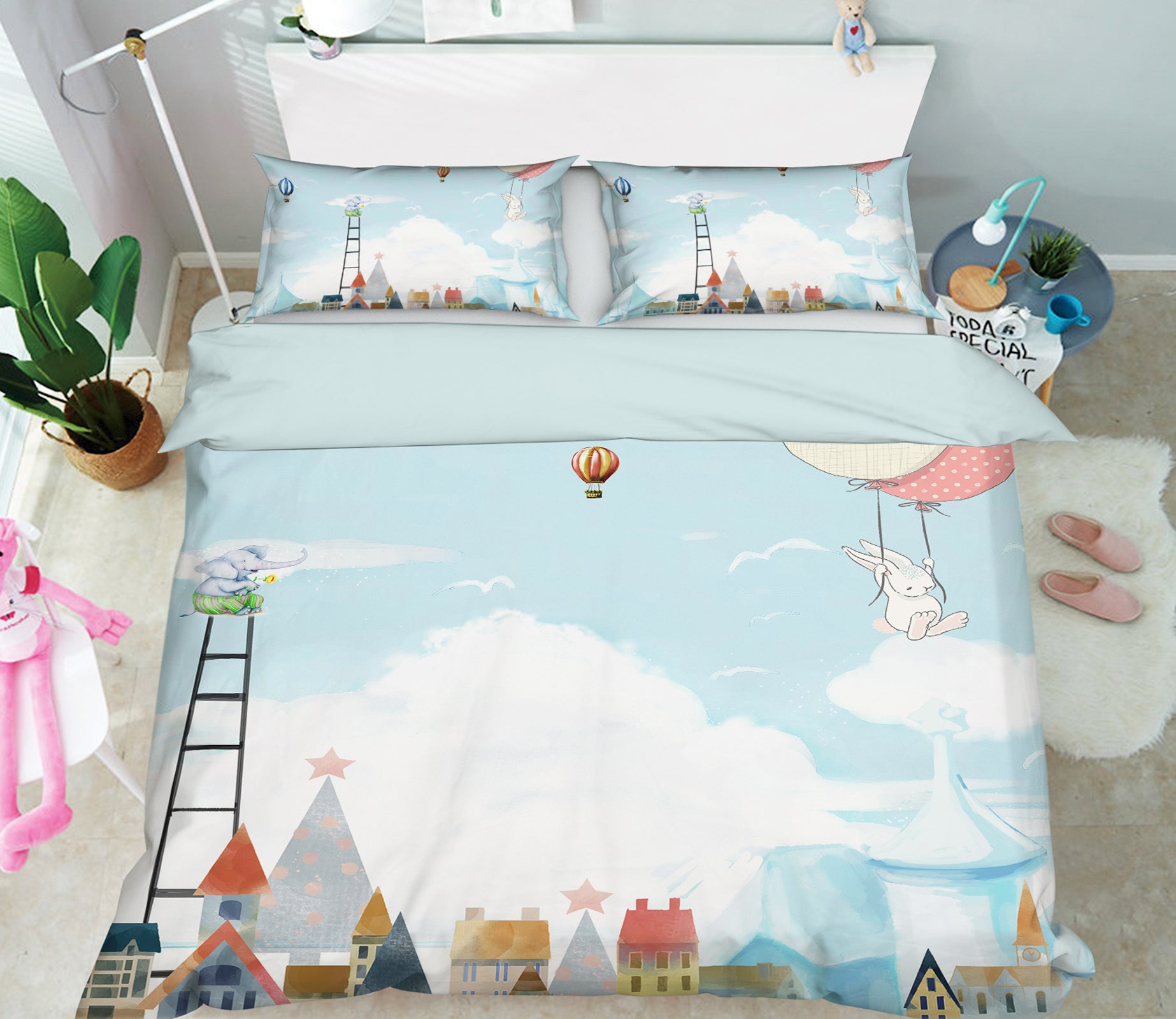 3D Houses 13077 Bed Pillowcases Quilt