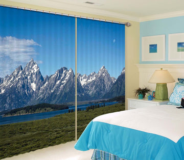 3D Distant Mountains 061 Kathy Barefield Curtain Curtains Drapes Curtains AJ Creativity Home 