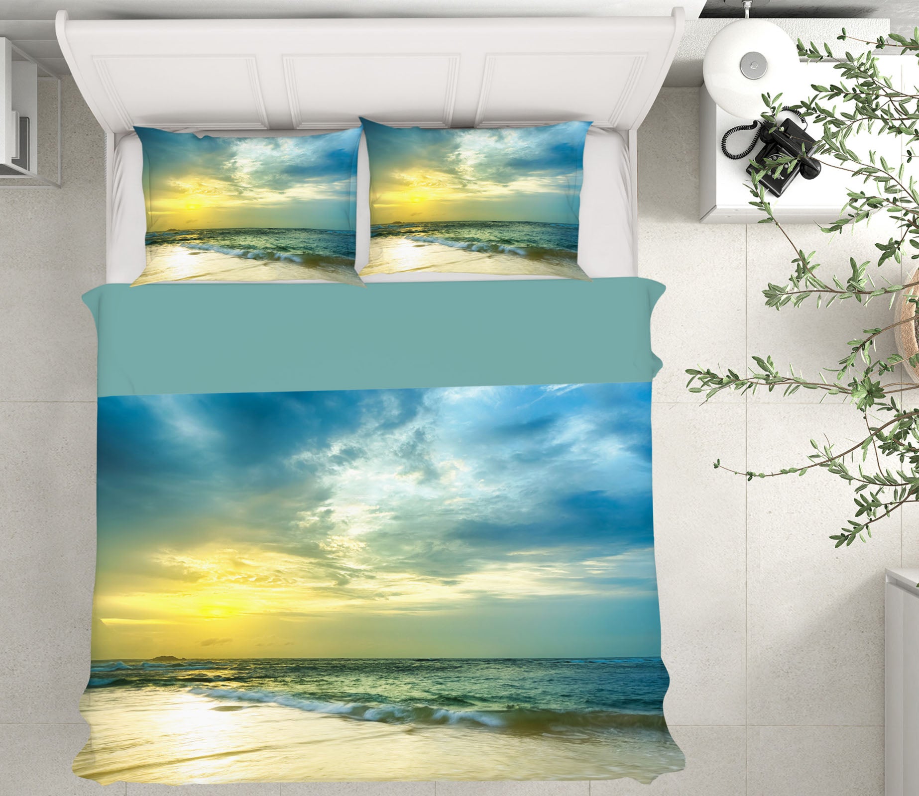 3D Clouds Sea 16058 Bed Pillowcases Quilt