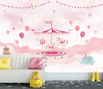3D Pink Carousel 1439 Wall Murals Wallpaper AJ Wallpaper 2 