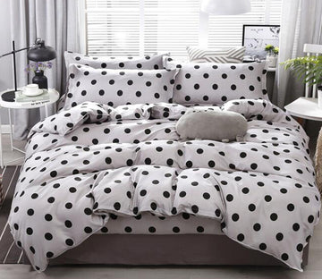 3D Black Dots 12047 Bed Pillowcases Quilt