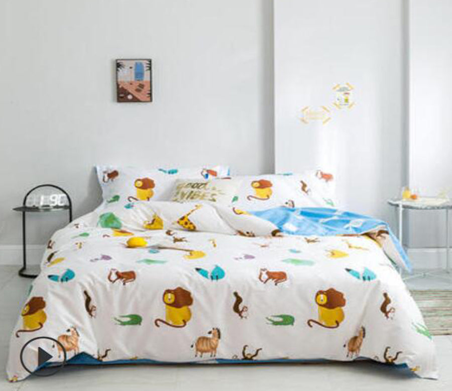 3D Cartoon Little Animals 14093 Bed Pillowcases Quilt