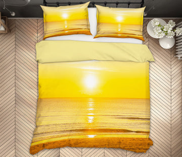 3D Golden Yellow Water Surface 59179 Bed Pillowcases Quilt
