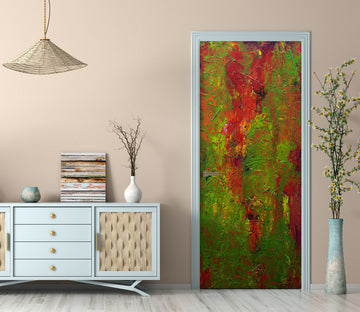 3D Green Red Pattern 10123 Allan P. Friedlander Door Mural