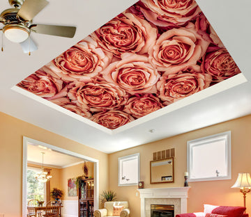3D Bright Red Rose 2557 Assaf Frank Ceiling Wallpaper Murals