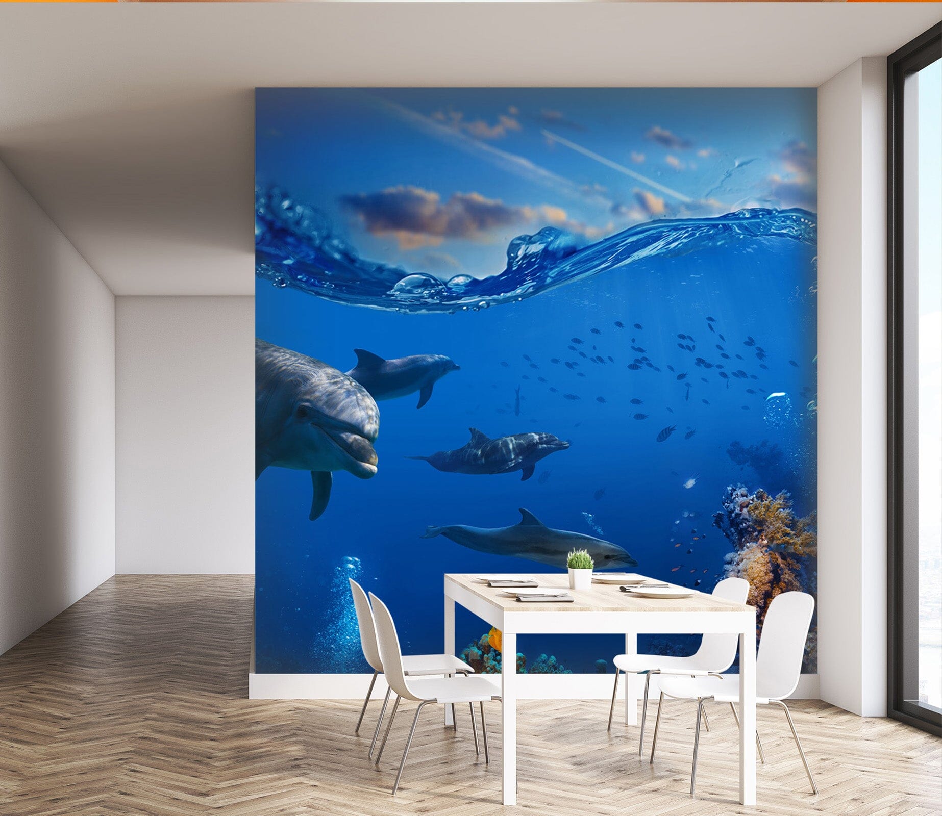 3D Dolphin Fish 238 Wall Murals Wallpaper AJ Wallpaper 2 