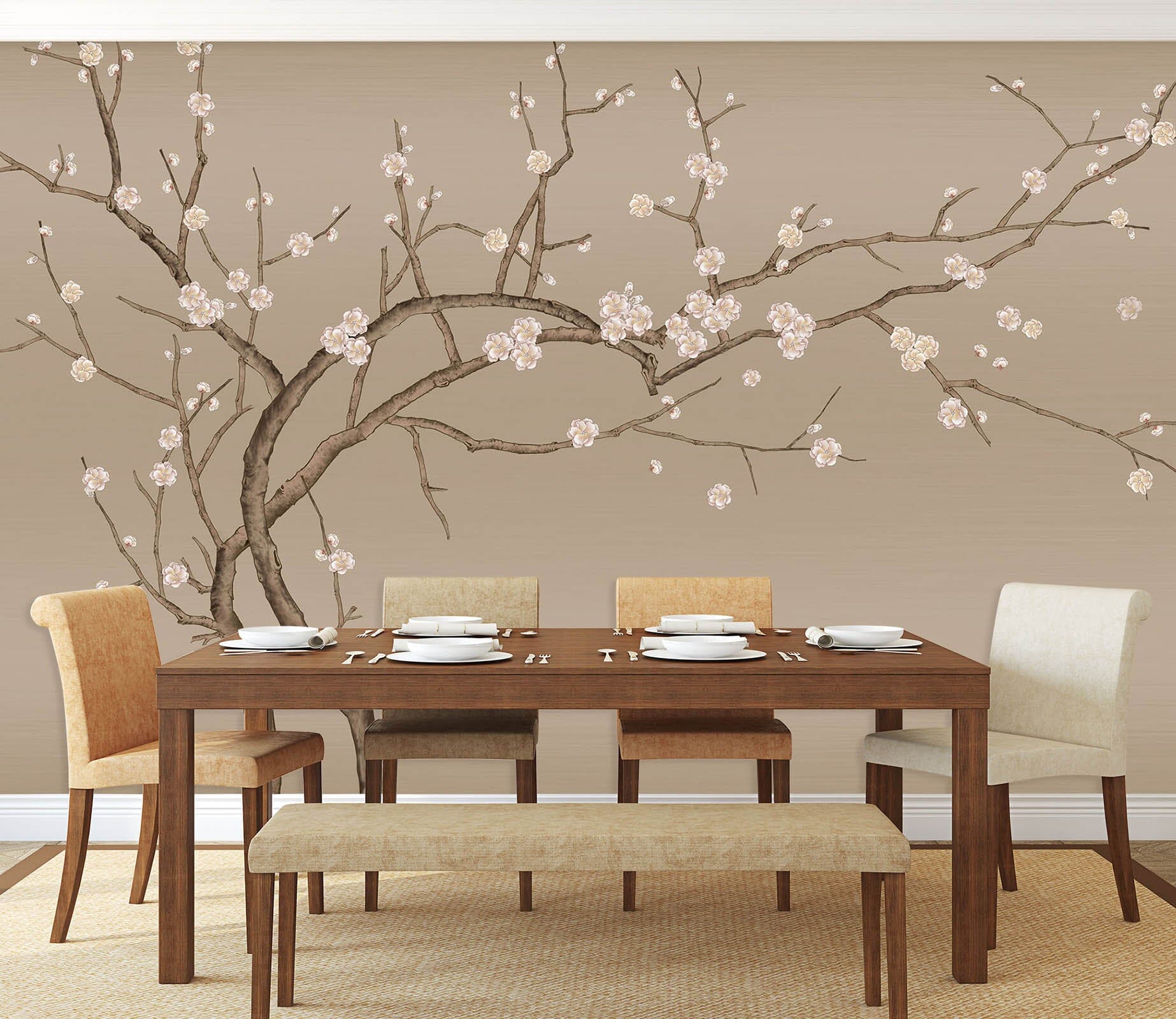 3D Tree Bent Over 1438 Wall Murals Wallpaper AJ Wallpaper 2 