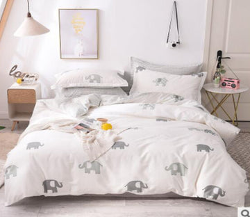 3D Elephant Pattern 30194 Bed Pillowcases Quilt