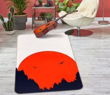 3D Sunset Forest 1133 Boris Draschoff Rug Non Slip Rug Mat Mat AJ Creativity Home 