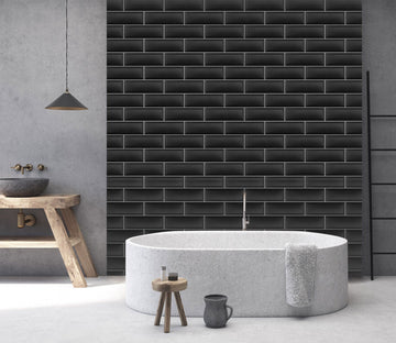 3D Black Rectangle 061 Marble Tile Texture Wallpaper AJ Wallpaper 2 