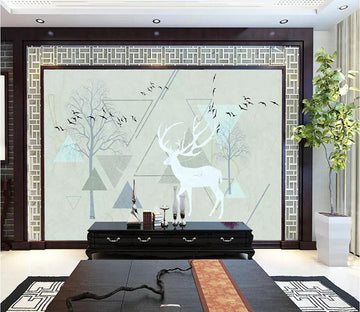 3D Deer Forest 1672 Wall Murals Wallpaper AJ Wallpaper 2 
