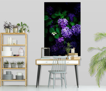 3D Purple Hydrangea 027 Noirblanc777 Wall Sticker Wallpaper AJ Wallpaper 2 