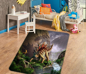 3D Dinosaur War 1065 Jerry LoFaro Rug Non Slip Rug Mat Mat AJ Creativity Home 