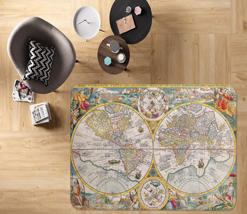 3D Map 36178 Non Slip Rug Mat