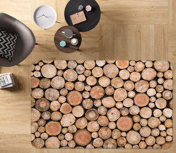 3D Wooden Stake 36208 Non Slip Rug Mat