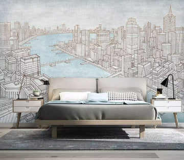 3D Waterside City 2191 Wall Murals Wallpaper AJ Wallpaper 2 