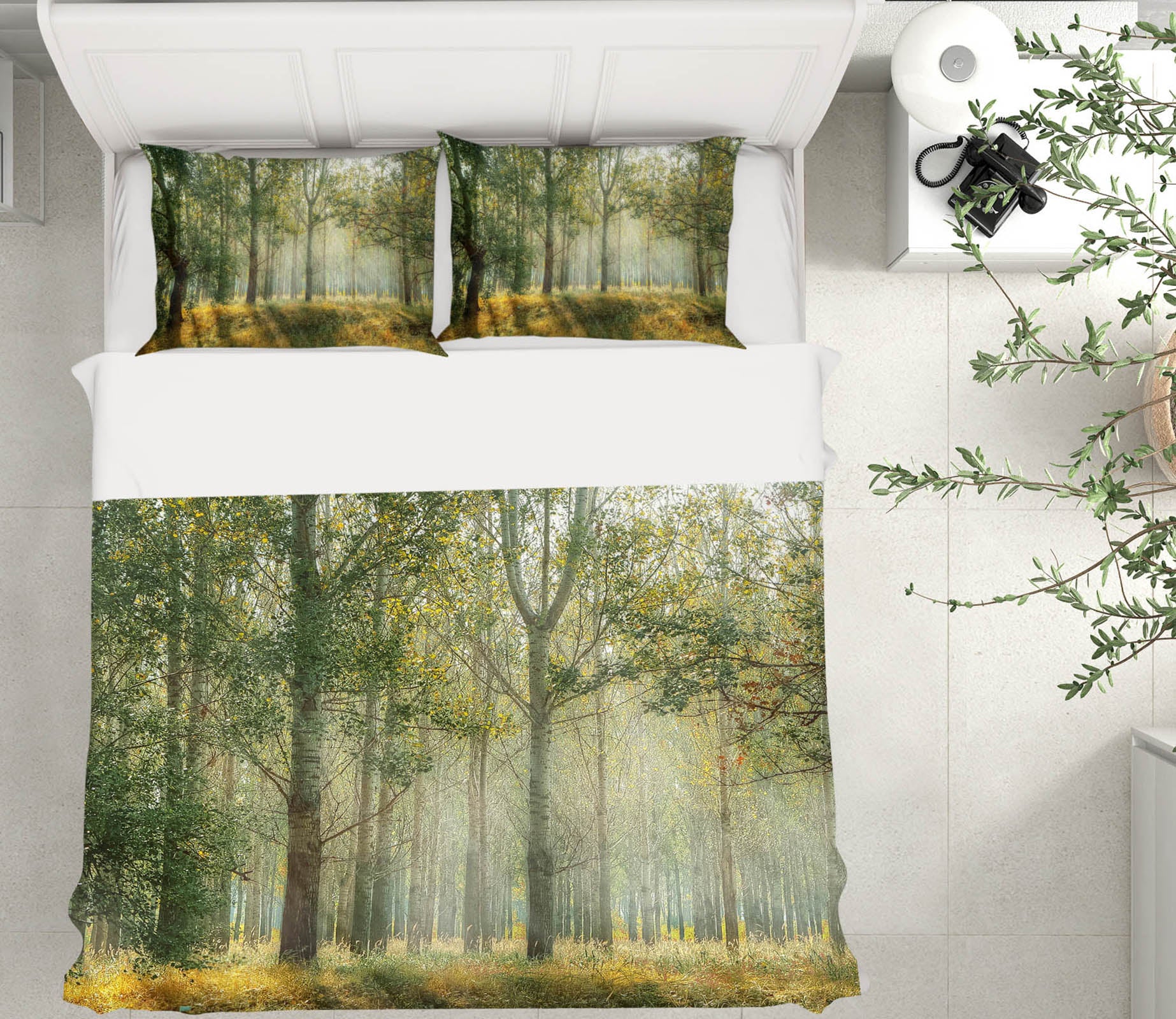3D Forest 19172 Bed Pillowcases Quilt