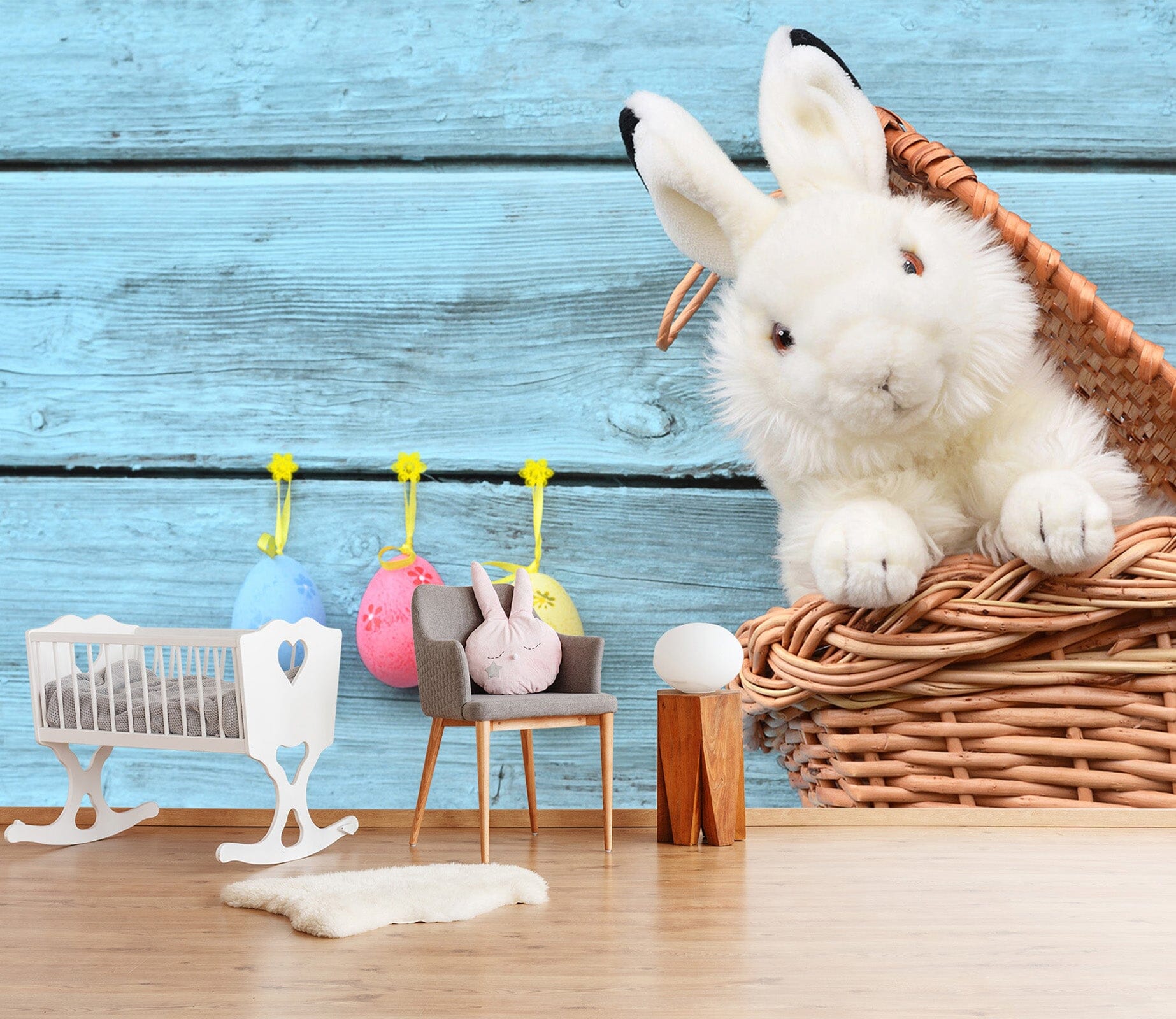 3D Rabbit Toy 105 Wall Murals Wallpaper AJ Wallpaper 2 