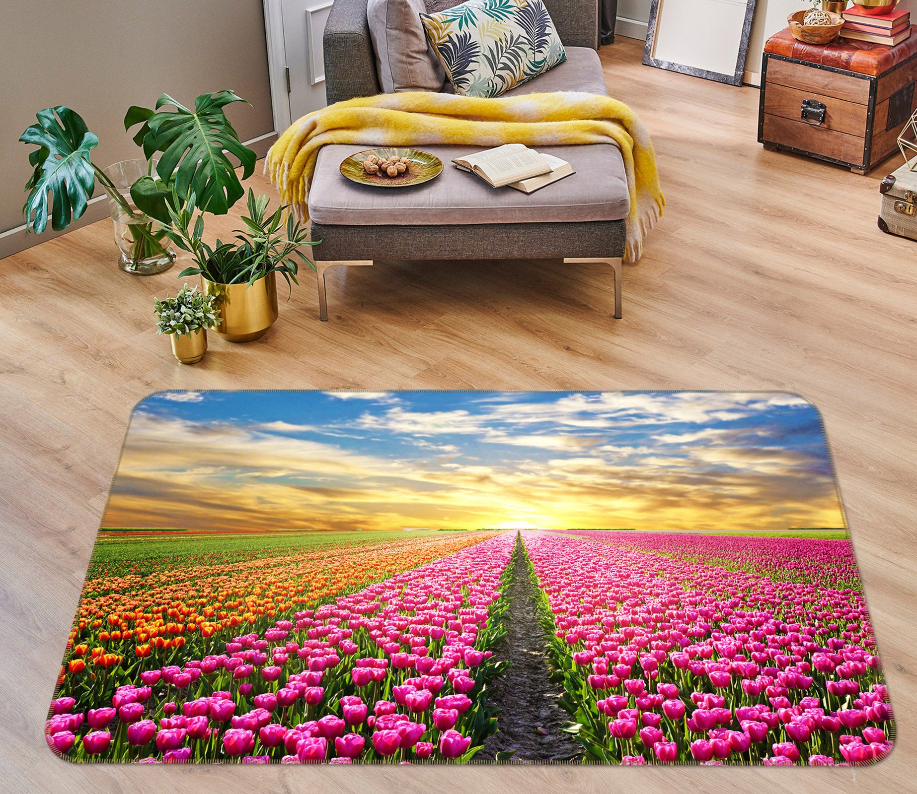 3D Flower Sea 30135 Non Slip Rug Mat