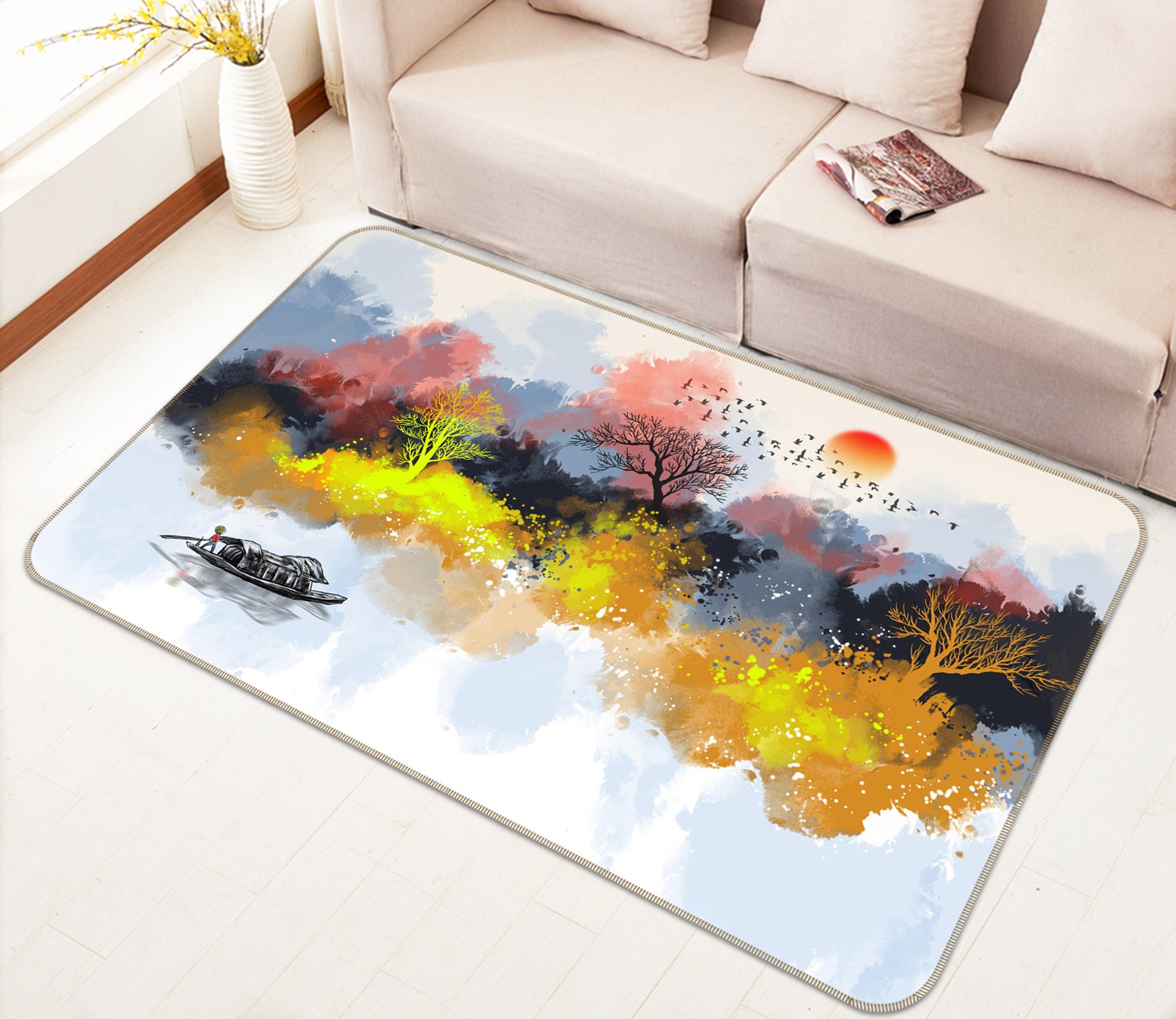 3D Ferry Forest 65148 Non Slip Rug Mat