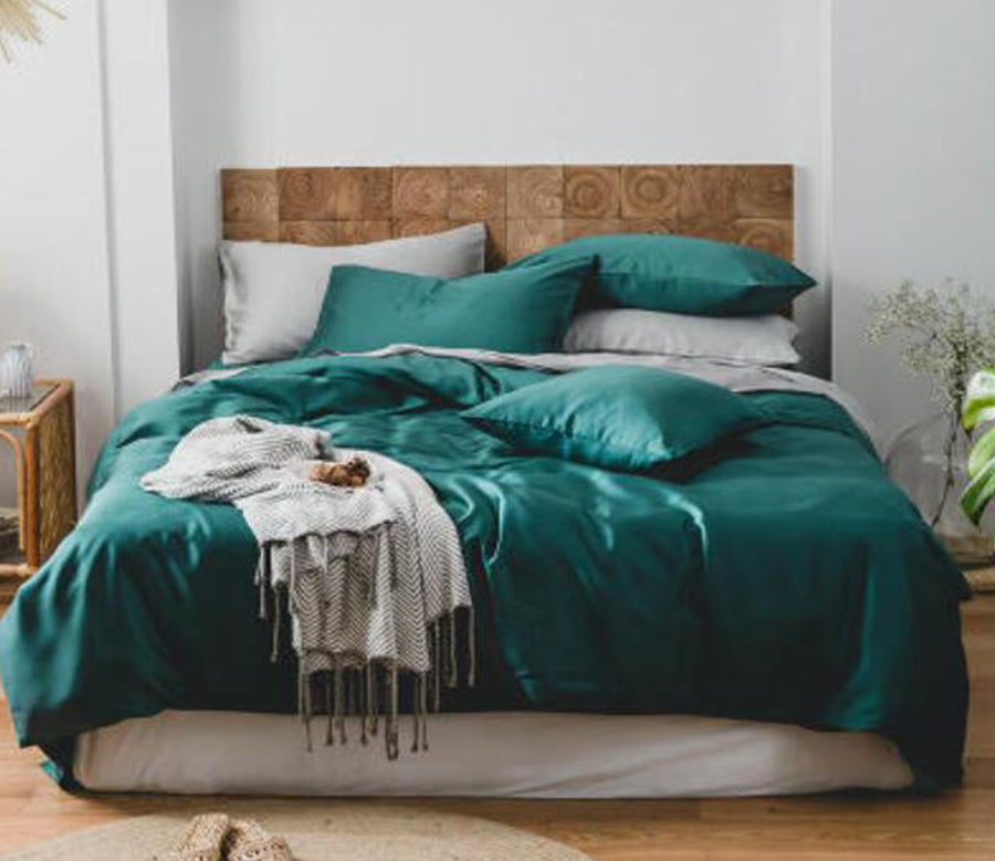 3D Dark Green 20049 Bed Pillowcases Quilt