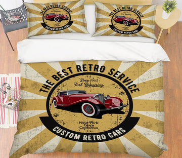 3D Red Car 59017 Bed Pillowcases Quilt