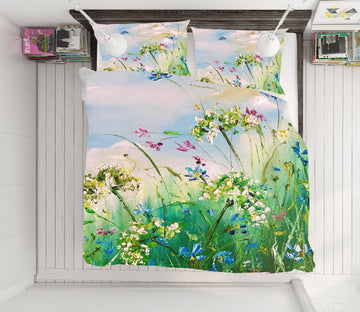 3D Green Grass Flower 556 Skromova Marina Bedding Bed Pillowcases Quilt