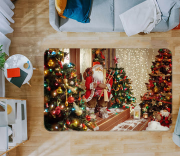 3D Tree Santa Claus 54245 Christmas Non Slip Rug Mat Xmas