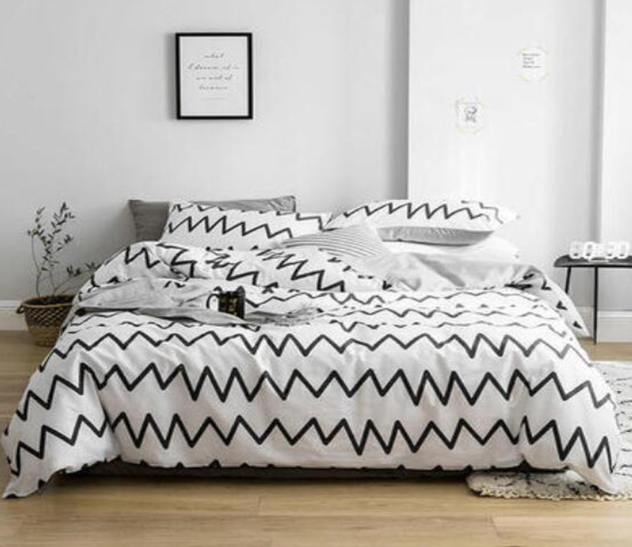 3D Jagged Lines 20261 Bed Pillowcases Quilt