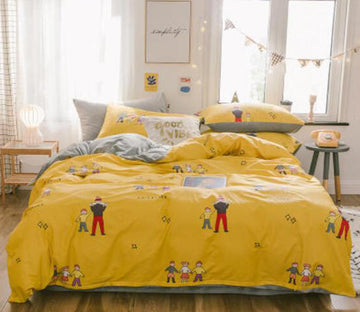 3D Yellow Man 30150 Bed Pillowcases Quilt