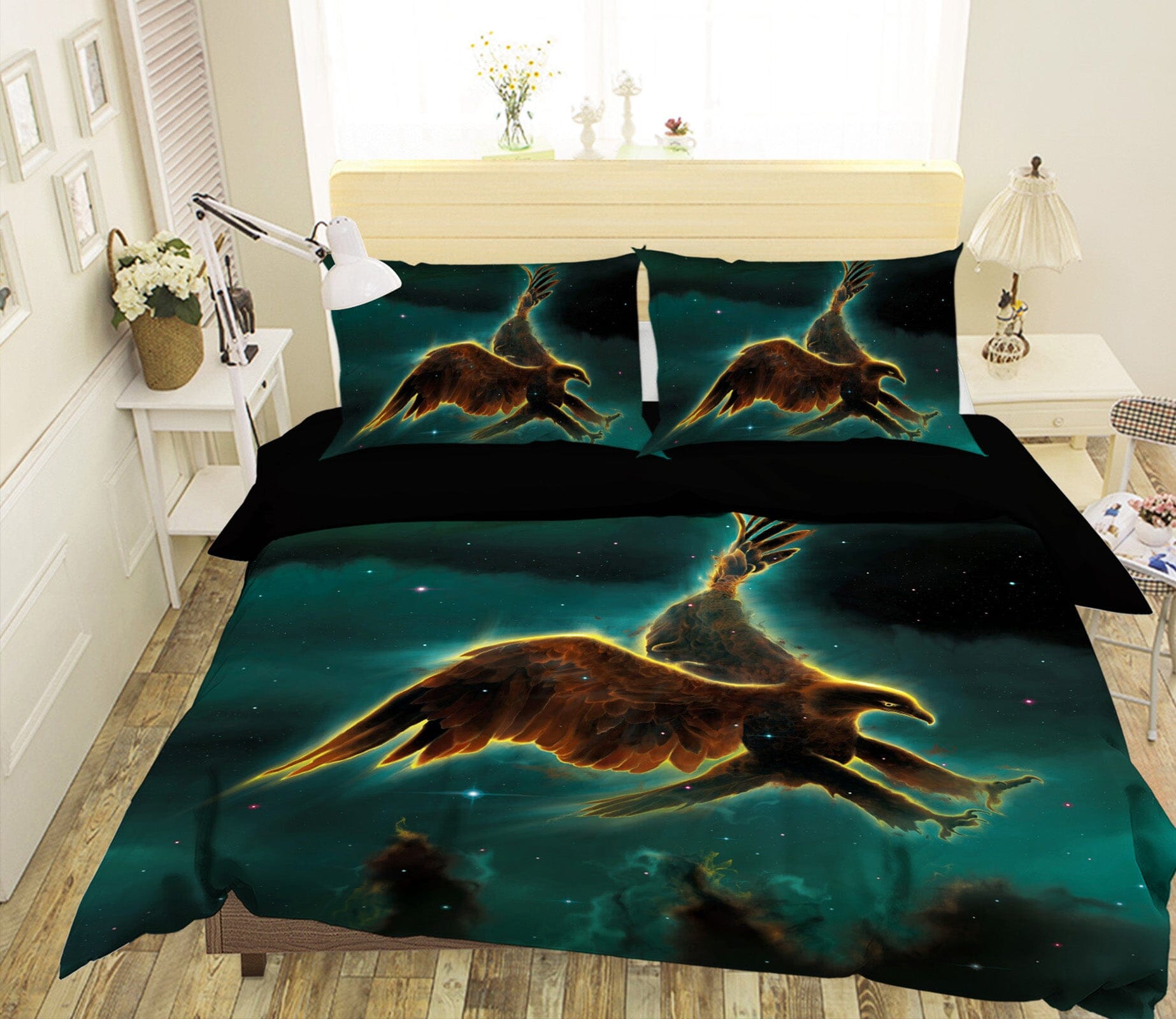 3D Eagle Galaxy 043 Bed Pillowcases Quilt Exclusive Designer Vincent Quiet Covers AJ Creativity Home 