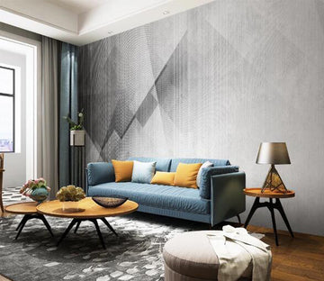 3D Gray Triangle WC1504 Wall Murals