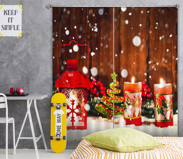 3D Snow Candle 52059 Christmas Curtains Drapes Xmas