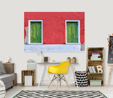 3D Green Door 153 Marco Carmassi Wall Sticker Wallpaper AJ Wallpaper 2 