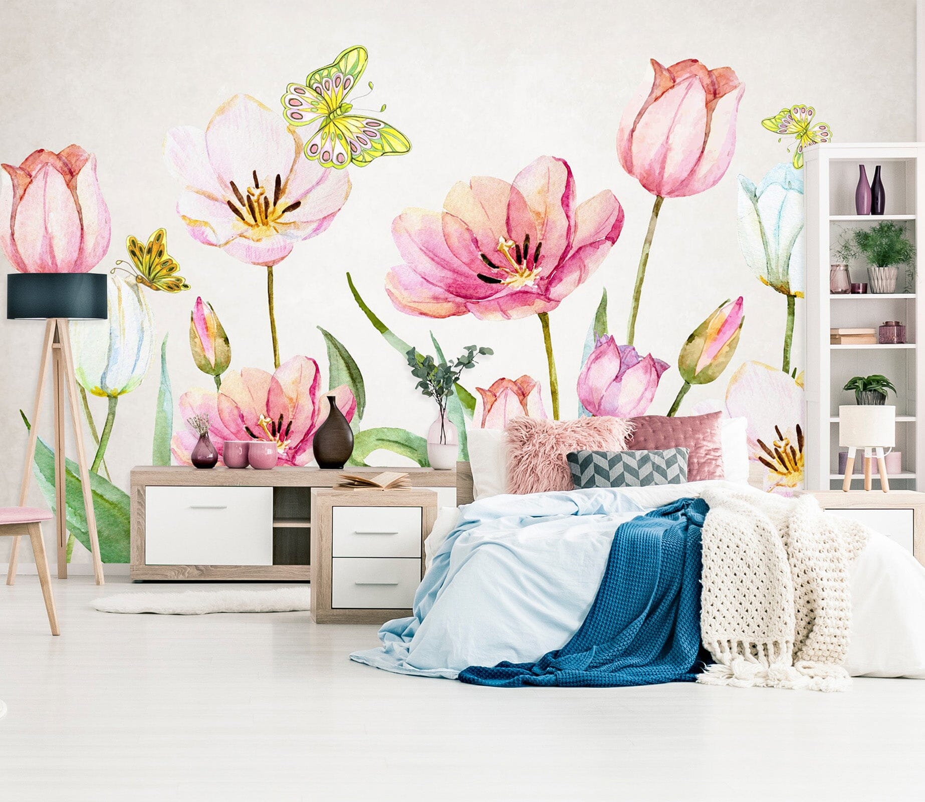 3D Pink Flowers 1616 Wall Murals Wallpaper AJ Wallpaper 2 