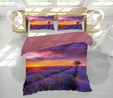3D Sunset Lavender 055 Marco Carmassi Bedding Bed Pillowcases Quilt