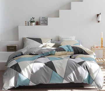 3D Triangle Stitching 30088 Bed Pillowcases Quilt