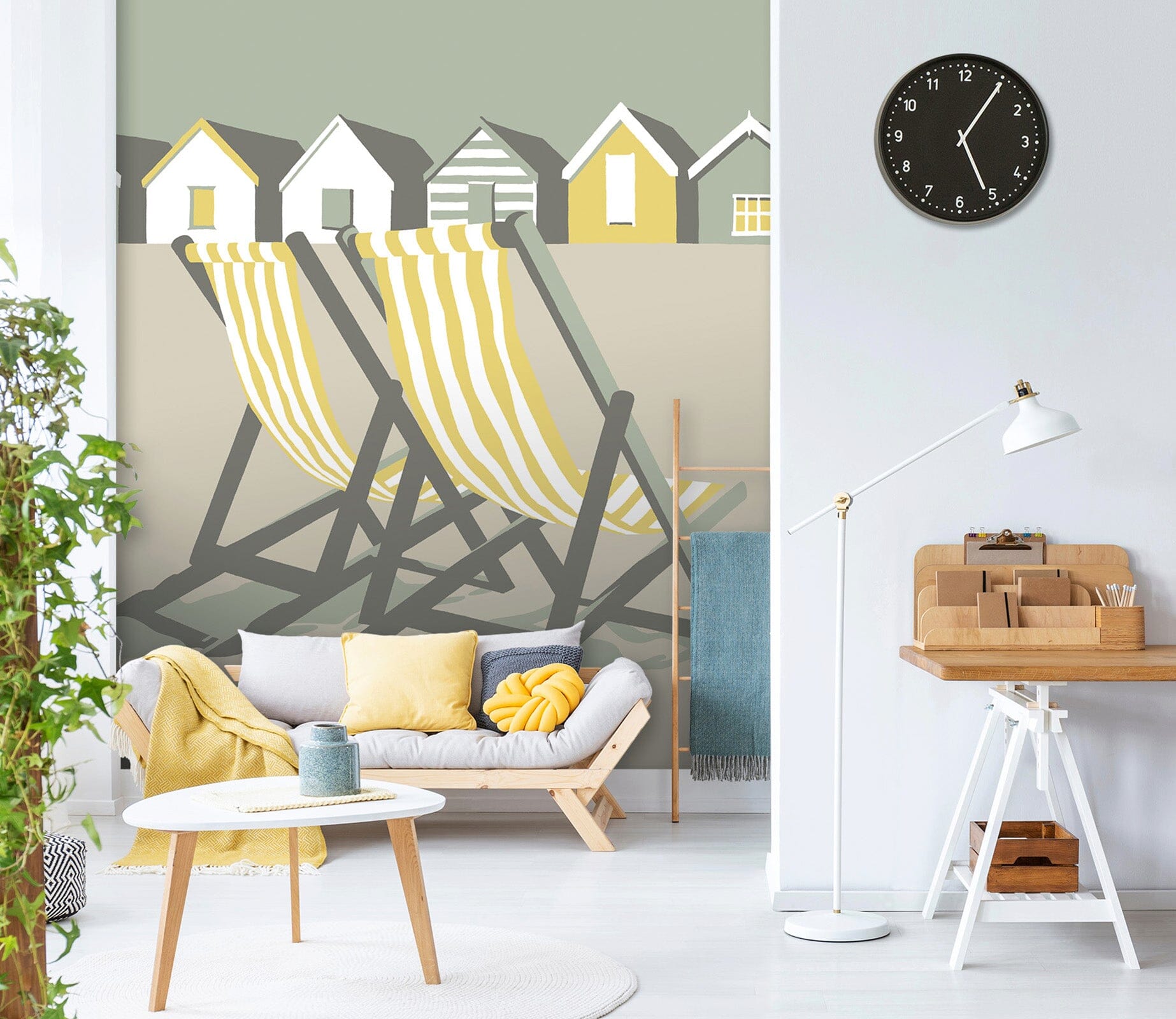 3D Southwold Deckchairs 1058 Steve Read Wall Mural Wall Murals Wallpaper AJ Wallpaper 2 