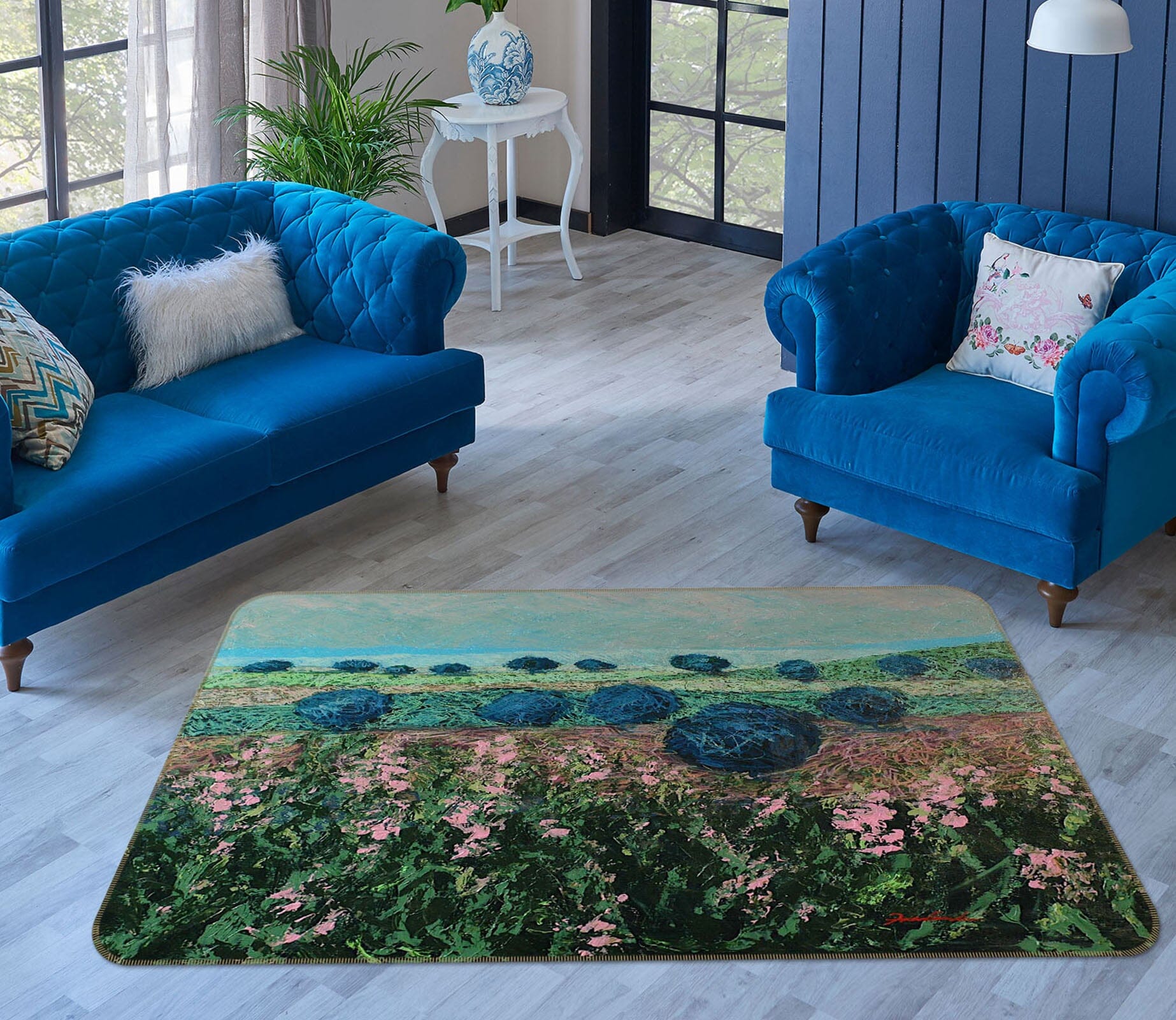 3D Night Garden 1003 Allan P. Friedlander Rug Non Slip Rug Mat Mat AJ Creativity Home 