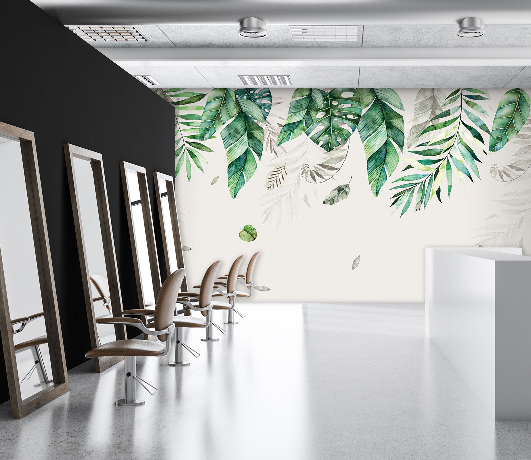 3D Graffiti Leaves 063 Wall Murals