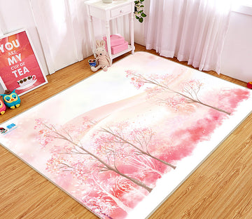 3D Pink Woods 66044 Non Slip Rug Mat