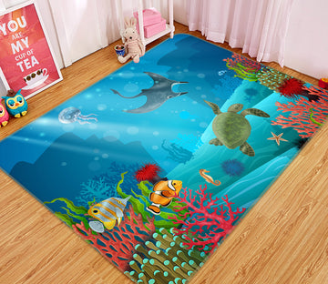 3D Sea Animals 36146 Non Slip Rug Mat