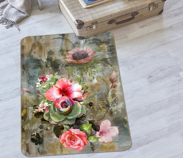 3D Flower 30229 Non Slip Rug Mat