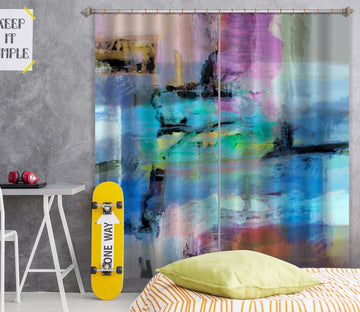 3D Painted Blue 219 Michael Tienhaara Curtain Curtains Drapes Curtains AJ Creativity Home 