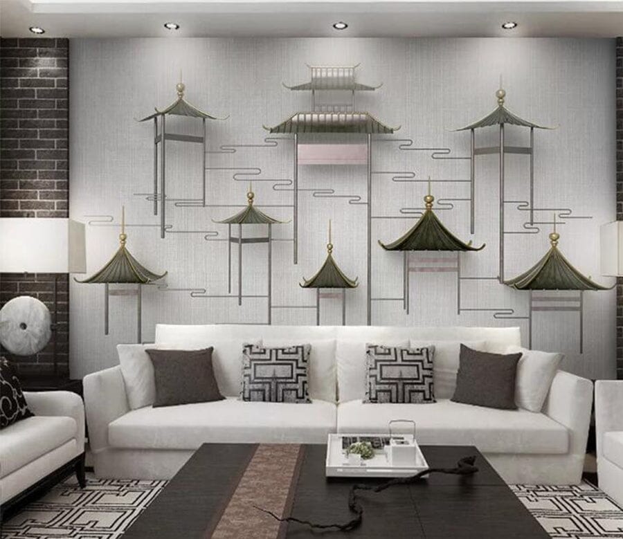 3D Sketch House WC222 Wall Murals Wallpaper AJ Wallpaper 2 