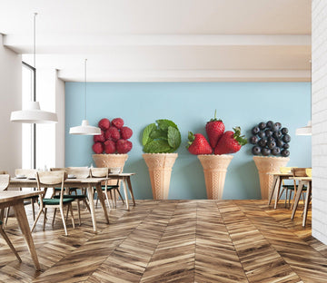 3D Strawberry Decoration Ice Cream 767 Wallpaper AJ Wallpaper 2 